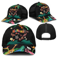 Hawaiian Alohawaii Baseball Net Cap Tribal Sea Animals Tattoo and Tropical Plants LT03 - Polynesian Pride