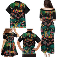 Hawaiian Alohawaii Family Matching Puletasi and Hawaiian Shirt Tribal Sea Animals Tattoo and Tropical Plants - Polynesian Pride