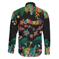Hawaiian Alohawaii Family Matching Tank Maxi Dress and Hawaiian Shirt Tribal Sea Animals Tattoo and Tropical Plants LT03 - Polynesian Pride