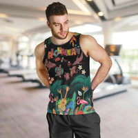 Hawaiian Alohawaii Men Tank Top Tribal Sea Animals Tattoo and Tropical Plants - Polynesian Pride