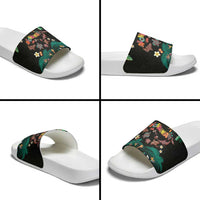 Hawaiian Alohawaii Slide Sandals Tribal Sea Animals Tattoo and Tropical Plants LT03 - Polynesian Pride