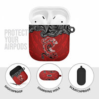 Aotearoa Toitu Te Tiriti AirPods Case Taniwha Tribal Motifs