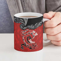 Aotearoa Toitu Te Tiriti Ceramic Mug Taniwha Tribal Motifs LT03 - Polynesian Pride