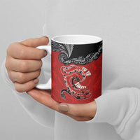 Aotearoa Toitu Te Tiriti Ceramic Mug Taniwha Tribal Motifs LT03 - Polynesian Pride