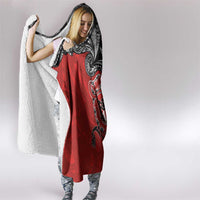 Aotearoa Toitu Te Tiriti Hooded Blanket Taniwha Tribal Motifs LT03 - Polynesian Pride