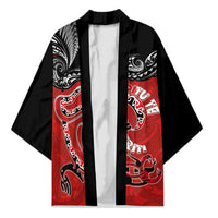Personalised Aotearoa Toitu Te Tiriti Kimono Taniwha Tribal Motifs