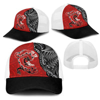 Aotearoa Toitu Te Tiriti Mesh Trucker Cap Taniwha Tribal Motifs