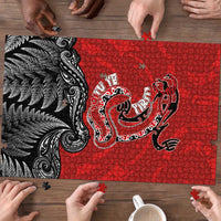 Aotearoa Toitu Te Tiriti Puzzle Taniwha Tribal Motifs