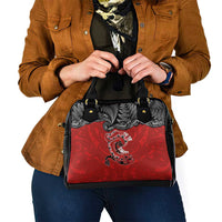 Aotearoa Toitu Te Tiriti Shoulder Handbag Taniwha Tribal Motifs