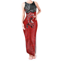 Personalised Aotearoa Toitu Te Tiriti Tank Maxi Dress Taniwha Tribal Motifs