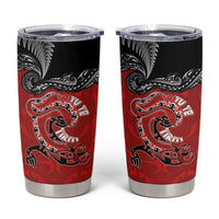 Aotearoa Toitu Te Tiriti Tumbler Cup Taniwha Tribal Motifs