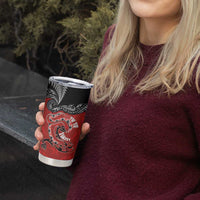 Aotearoa Toitu Te Tiriti Tumbler Cup Taniwha Tribal Motifs