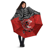 Aotearoa Toitu Te Tiriti Umbrella Taniwha Tribal Motifs