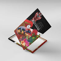 Aotearoa Toitu Te Tiriti Canvas Wall Art Waitangi-Honour The Treaty NZ Tuatara and Plants
