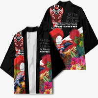 Aotearoa Toitu Te Tiriti Kimono Waitangi-Honour The Treaty NZ Tuatara and Plants