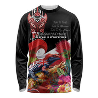 Aotearoa Toitu Te Tiriti Long Sleeve Shirt Waitangi-Honour The Treaty NZ Tuatara and Plants