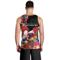 Aotearoa Toitu Te Tiriti Men Tank Top Waitangi-Honour The Treaty NZ Tuatara and Plants