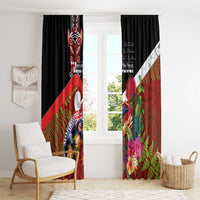 Aotearoa Toitu Te Tiriti Window Curtain Waitangi-Honour The Treaty NZ Tuatara and Plants
