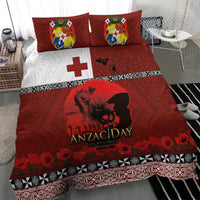 Tonga ANZAC Day Bedding Set Gallipoli Lest We Forget Ngatu Art Tribal