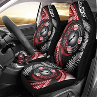 Tonga and New Zealand Together Car Seat Cover Ngatu Art Tribal Maori Tattoo and Silver Fern