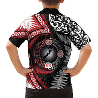 Tonga and New Zealand Together Family Matching Puletasi and Hawaiian Shirt Ngatu Art Tribal Maori Tattoo and Silver Fern LT03 - Polynesian Pride