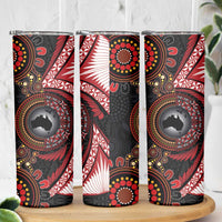 Tonga and Australia Together Skinny Tumbler Ngatu Art Tribal-Aboriginal Tattoo Pattern