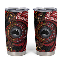 Tonga and Australia Together Tumbler Cup Ngatu Art Tribal-Aboriginal Tattoo Pattern