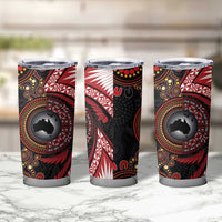 Tonga and Australia Together Tumbler Cup Ngatu Art Tribal-Aboriginal Tattoo Pattern