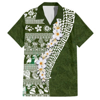 Hawaii Plumeria Tribal Vintage Hawaiian Shirt Special Green