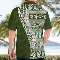 Hawaii Plumeria Tribal Vintage Hawaiian Shirt Special Green LT03 - Polynesian Pride