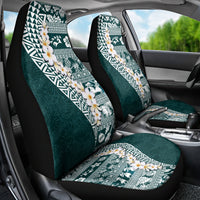 Hawaii Plumeria Tribal Vintage Car Seat Cover Special Turquoise LT03 - Polynesian Pride