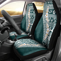 Hawaii Plumeria Tribal Vintage Car Seat Cover Special Turquoise LT03 - Polynesian Pride