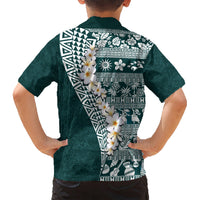 Hawaii Plumeria Tribal Vintage Hawaiian Shirt Special Turquoise LT03 - Polynesian Pride