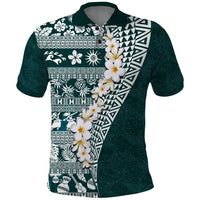 Hawaii Plumeria Tribal Vintage Polo Shirt Special Turquoise LT03 Turquoise - Polynesian Pride