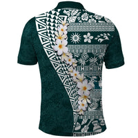 Hawaii Plumeria Tribal Vintage Polo Shirt Special Turquoise LT03 - Polynesian Pride