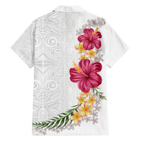 Hawaiian Plumeria and Hibiscus Hawaiian Shirt White Mode LT03 - Polynesian Pride