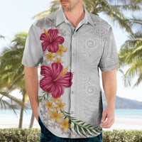 Hawaiian Plumeria and Hibiscus Hawaiian Shirt White Mode LT03 - Polynesian Pride