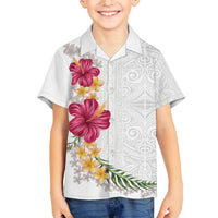 Hawaiian Plumeria and Hibiscus Hawaiian Shirt White Mode LT03 - Polynesian Pride