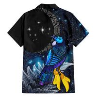 New Zealand Tui Bird Matariki Hawaiian Shirt Galaxy Fern With Maori Pattern LT03 - Polynesian Pride