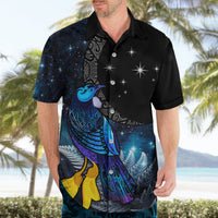 New Zealand Tui Bird Matariki Hawaiian Shirt Galaxy Fern With Maori Pattern LT03 - Polynesian Pride