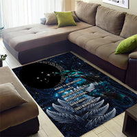New Zealand Tui Bird Area Rug Matariki Poetry Pattern Galaxy Style LT03 - Polynesian Pride