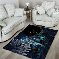 New Zealand Tui Bird Area Rug Matariki Poetry Pattern Galaxy Style LT03 - Polynesian Pride