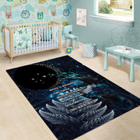 New Zealand Tui Bird Area Rug Matariki Poetry Pattern Galaxy Style LT03 - Polynesian Pride