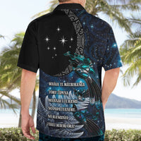 New Zealand Tui Bird Hawaiian Shirt Matariki Poetry Pattern Galaxy Style LT03 - Polynesian Pride