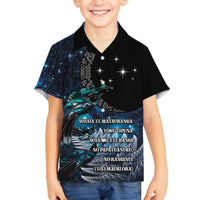 New Zealand Tui Bird Hawaiian Shirt Matariki Poetry Pattern Galaxy Style LT03 - Polynesian Pride