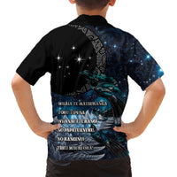 New Zealand Tui Bird Hawaiian Shirt Matariki Poetry Pattern Galaxy Style LT03 - Polynesian Pride