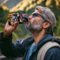United States and American Samoa Together 4 in 1 Can Cooler Tumbler Bald Eagle and Polynesian Traditional Culture with Plumeria