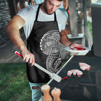 Hawaiian Traditional Tattoos Apron Kakau Tribal Tropical Plant Motif Black Color