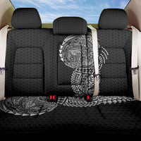 Hawaiian Traditional Tattoos Back Car Seat Cover Kakau Tribal Tropical Plant Motif Black Color