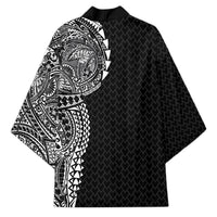 Hawaiian Traditional Tattoos Kimono Kakau Tribal Tropical Plant Motif Black Color
